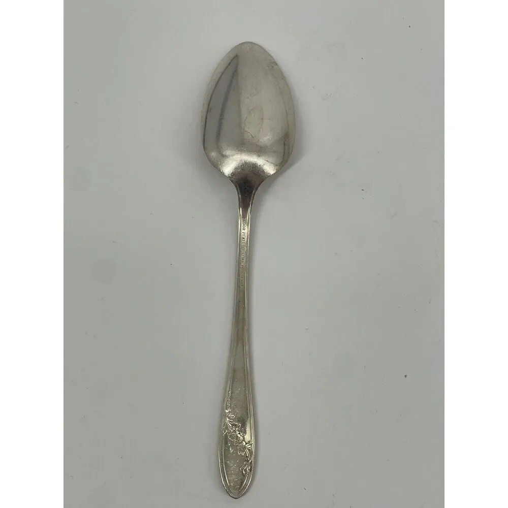 Oneida Tudor Plate Community Queen Bess Table Serving Spoon Silver Plate